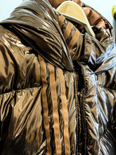Load image into Gallery viewer, Metallic Long Puffer Coat (like new, worn once)