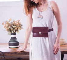 Load image into Gallery viewer, NEW Minimalist Vegan Leather Waist Bag/Crossbody

