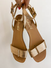 Load image into Gallery viewer, Metallic Leather Ankle Strap Sandals

