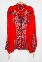 Load image into Gallery viewer, Embroidered Long Sleeve Button Up Blouse
