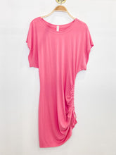 Load image into Gallery viewer, Short Sleeve Ruched Coverup Dress (NWT, orig. $98)
