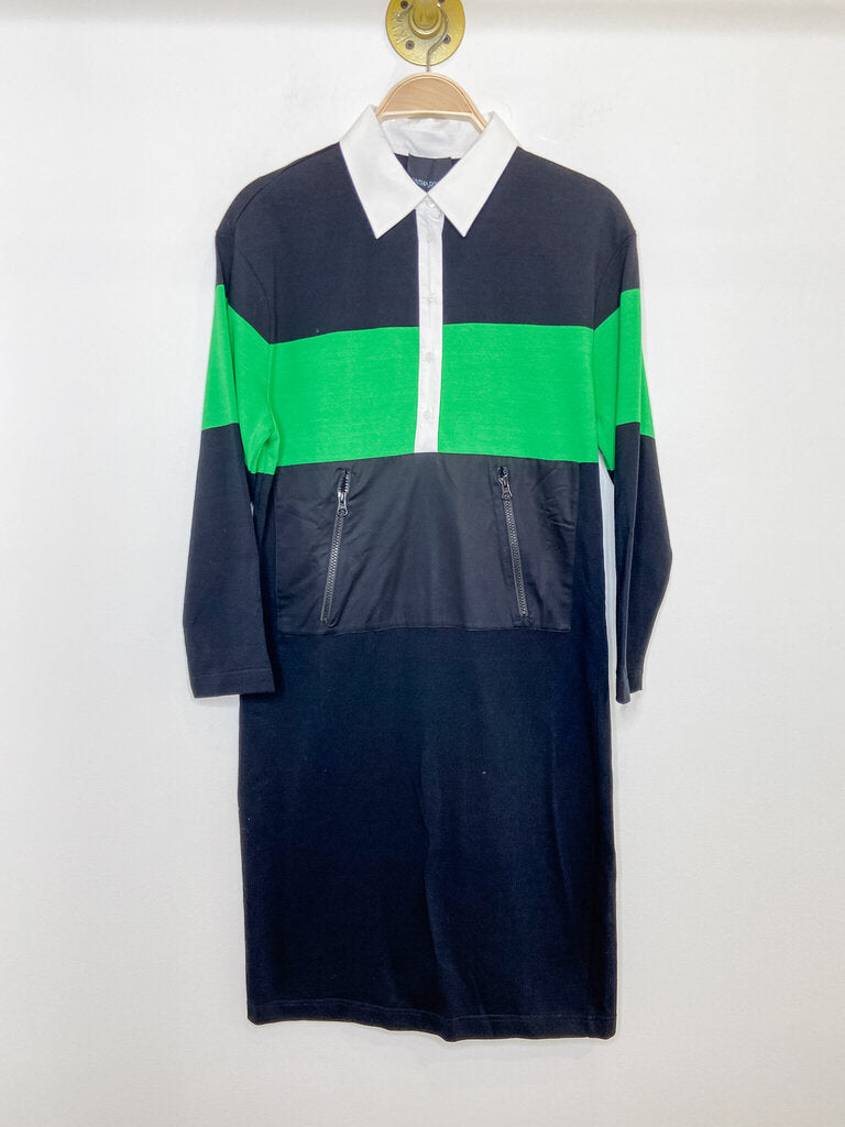 Cotton Jersey Knit Long Sleeve Rugby Striped Dress (NWT, orig. $425)