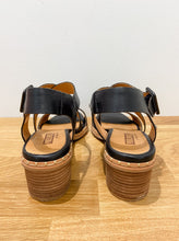 Load image into Gallery viewer, Leather Strappy Stacked Heel Sandals
