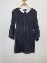 Load image into Gallery viewer, Bell Sleeve Denim Mini Dress with Open Back
