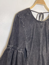 Load image into Gallery viewer, Bell Sleeve Denim Mini Dress with Open Back
