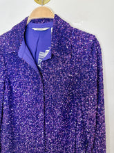 Load image into Gallery viewer, Sequin Long Sleeve Button Front Shirt Dress (NWT, orig. ~$200))
