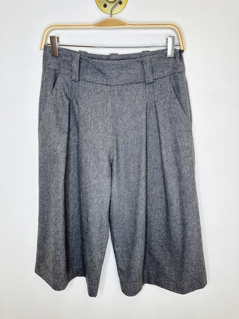 Wool Blend Pleated Culottes