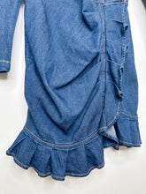 Load image into Gallery viewer, Denim Long Sleeve Wrap Dress (NWT, orig. $268)
