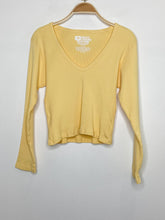 Load image into Gallery viewer, Ribbed Long Sleeve V-Neck Tee (NWOT, orig. $62)
