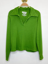 Load image into Gallery viewer, Ribbed Long Sleeve V-Neck Polo (NWOT, orig. $88)
