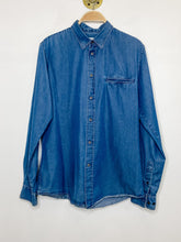 Load image into Gallery viewer, Chambray Slim Cut Long Sleeve Button Up Shirt (orig. ~$1000)
