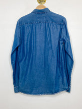 Load image into Gallery viewer, Chambray Slim Cut Long Sleeve Button Up Shirt (orig. ~$1000)
