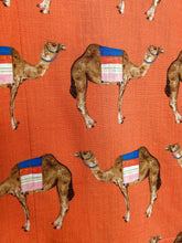 Load image into Gallery viewer, Linen Camel Print Boxy V Neck
