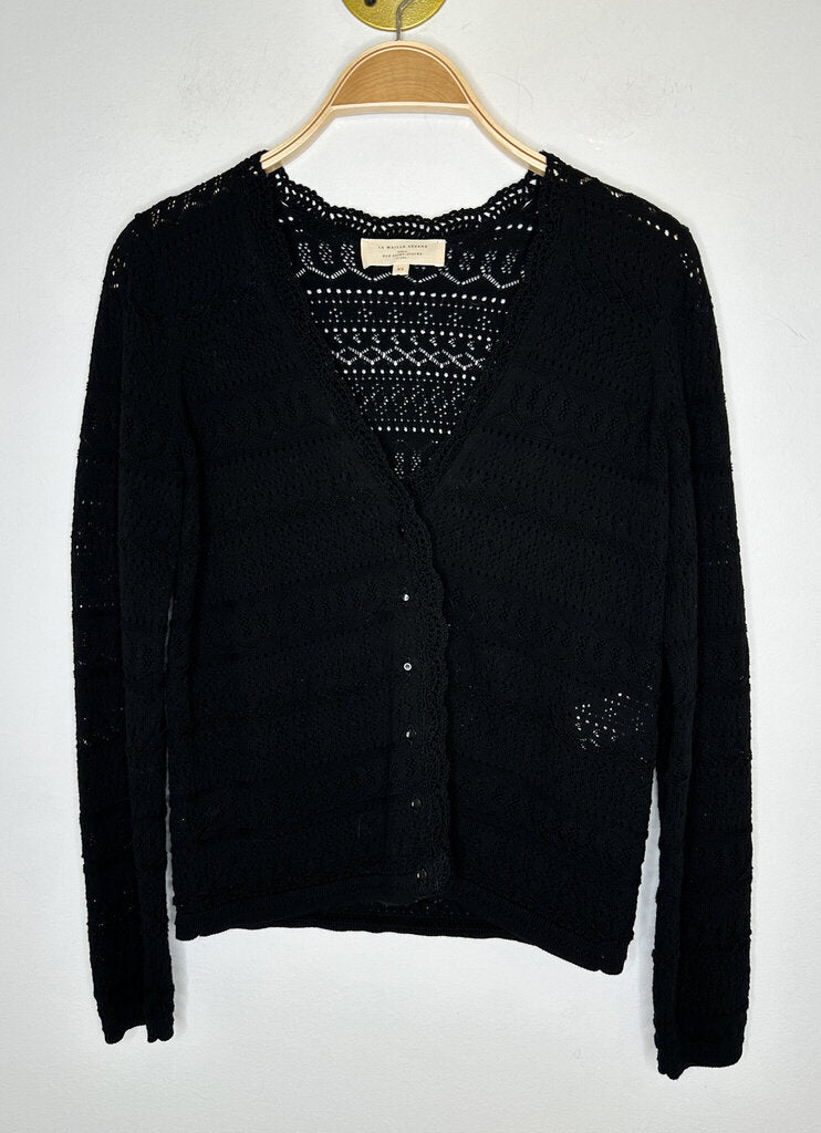 Cotton Lace Knit Cardigan