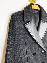 Load image into Gallery viewer, Wool Blend Double Breasted Jacket with Leather Lapels
