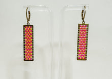 Load image into Gallery viewer, Checkerboard Brass Earrings
