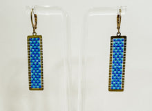 Load image into Gallery viewer, Checkerboard Brass Earrings
