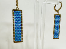 Load image into Gallery viewer, Checkerboard Brass Earrings
