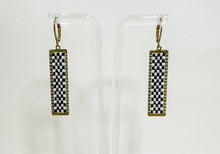 Load image into Gallery viewer, Checkerboard Brass Earrings
