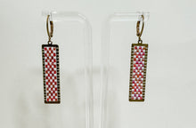 Load image into Gallery viewer, Checkerboard Brass Earrings
