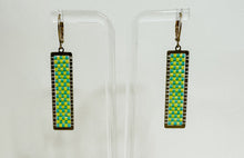 Load image into Gallery viewer, Checkerboard Brass Earrings
