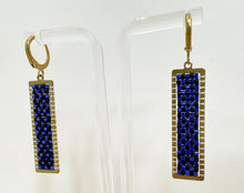 Load image into Gallery viewer, Checkerboard Brass Earrings
