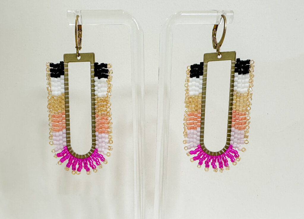 U-Shaped Fringe Earrings