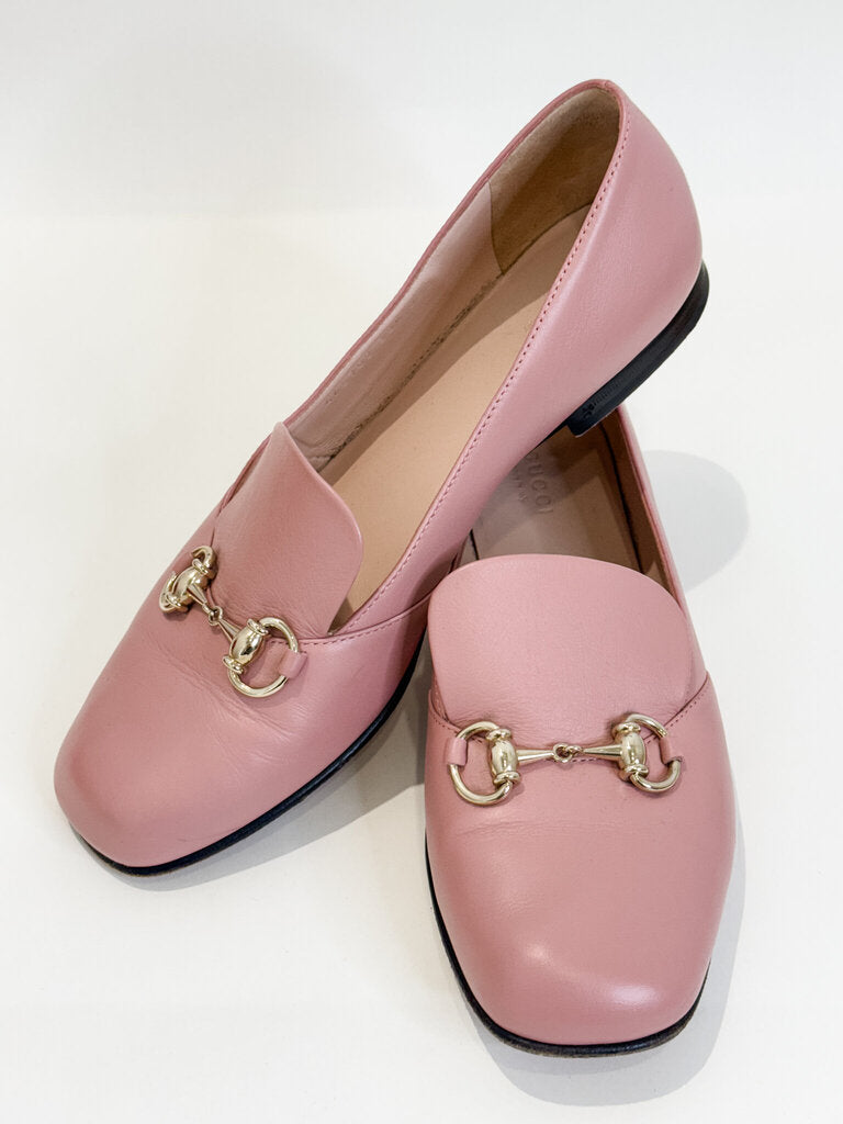 Leather Loafers with Horsebit Accent