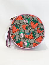 Load image into Gallery viewer, GG Supreme Strawberry 6.5&quot; Round Wristlet
