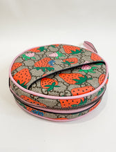 Load image into Gallery viewer, GG Supreme Strawberry 6.5&quot; Round Wristlet
