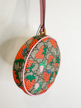 Load image into Gallery viewer, GG Supreme Strawberry 6.5&quot; Round Wristlet
