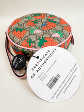 Load image into Gallery viewer, GG Supreme Strawberry 6.5&quot; Round Wristlet
