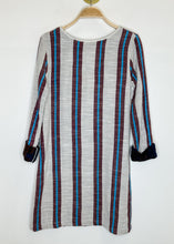 Load image into Gallery viewer, Cotton Striped Long Sleeve Shift Dress
