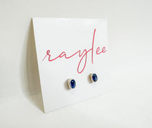 Load image into Gallery viewer, Kyanite + Sterling Silver Studs
