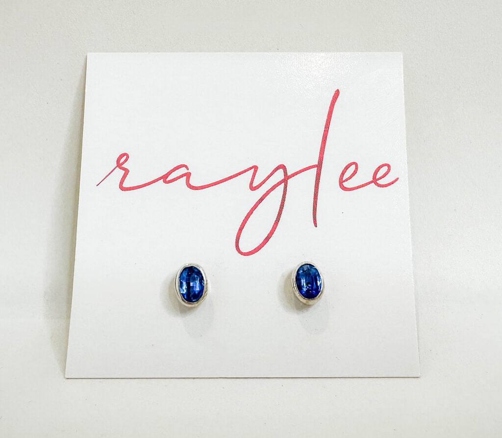 Kyanite + Sterling Silver Studs