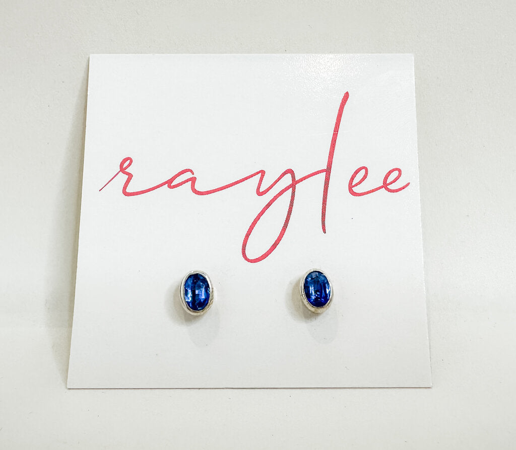 Kyanite + Sterling Silver Studs