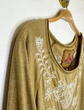 Load image into Gallery viewer, Embroidered Long Sleeve Scoop Neck Shirt
