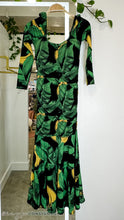 Load image into Gallery viewer, Banana Print Long Sleeve Ruched Midi Dress (NWT, orig. $445)
