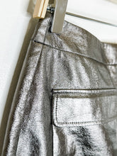 Load image into Gallery viewer, Vegan Leather Metallic Skirt (NWT, orig. ~$245))
