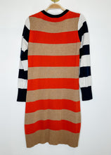 Load image into Gallery viewer, Cotton-Wool Striped Long Sleeve Sweater Dress
