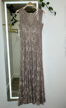 Load image into Gallery viewer, Lace + Sequin Cap Sleeve Gown (NWT)
