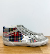 Load image into Gallery viewer, Plaid Midstar Leather + Suede Sneaker
