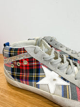 Load image into Gallery viewer, Plaid Midstar Leather + Suede Sneaker
