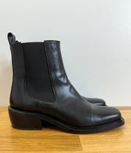 Load image into Gallery viewer, Leather Square Toe Chelsea Boots
