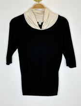 Load image into Gallery viewer, Cashmere Ribbed Short Sleeve Sweater with Shawl Collar
