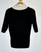 Load image into Gallery viewer, Cashmere Ribbed Short Sleeve Sweater with Shawl Collar
