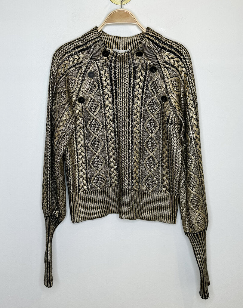 Grady Metallic Cable Knit Sweater (orig. $299)