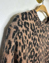 Load image into Gallery viewer, Wool-Cashmere Blend Animal Print Balloon Sleeve Sweater
