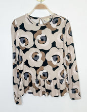 Load image into Gallery viewer, Floral Long Sleeve Blouse with Peplum
