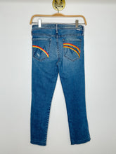 Load image into Gallery viewer, Mid Rise Slim Straight with Rainbow Back Pockets
